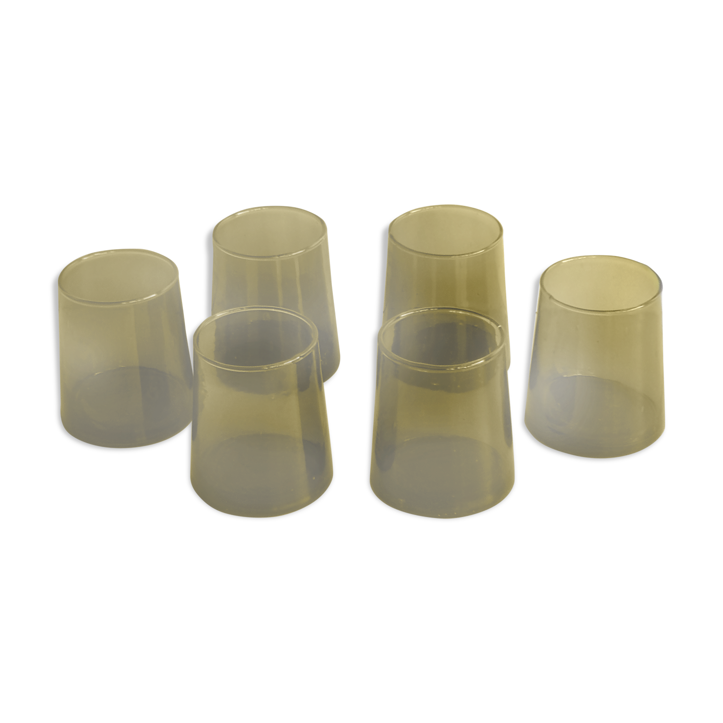 Lot de 6 verres à eau fumés