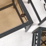 Set of 3 wrought iron nesting tables