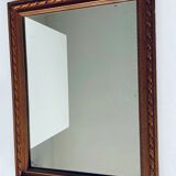 Ancient mirror in carved wood and mercury  48x63cm
