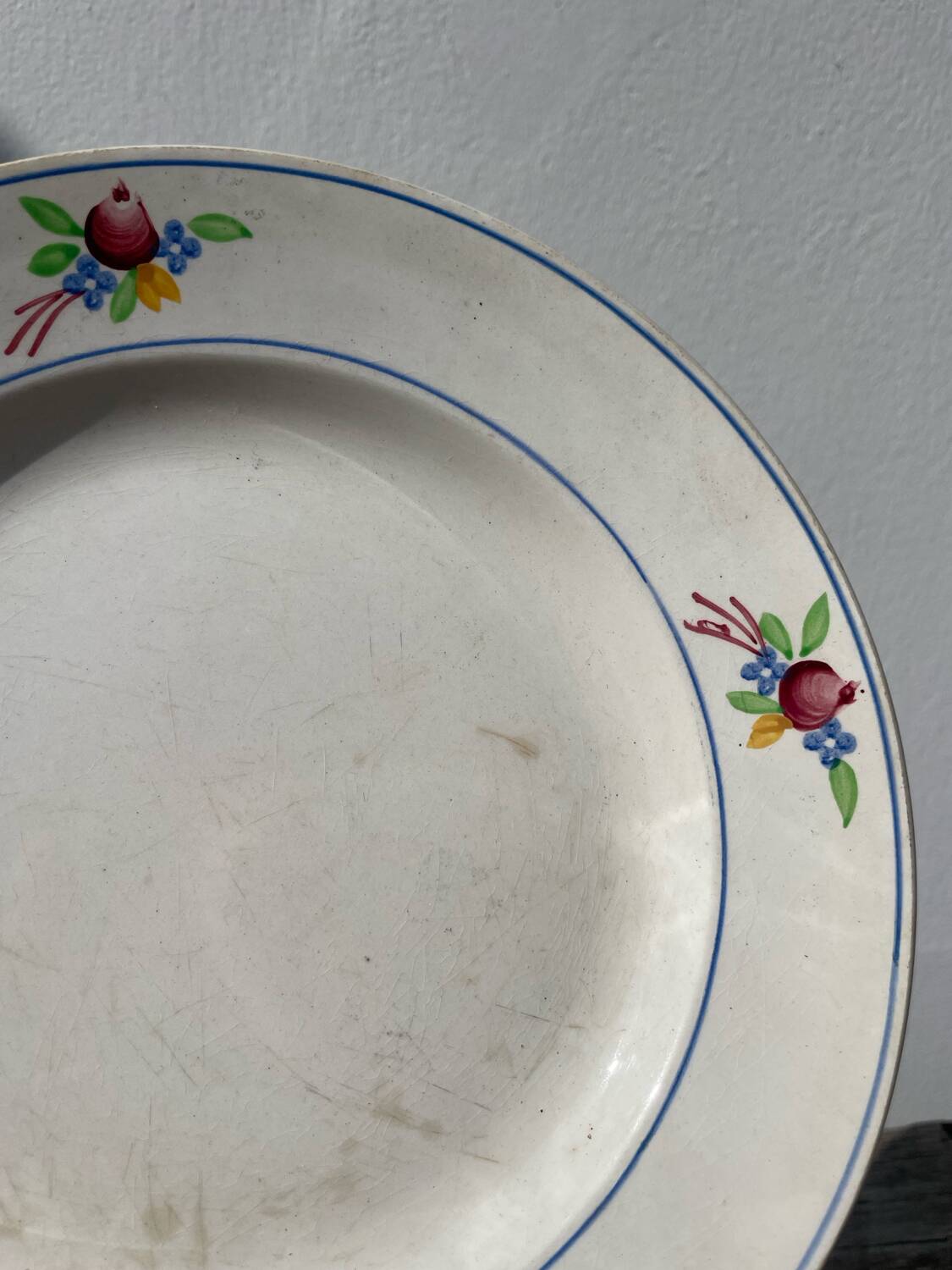 4 Gien floral flat plates