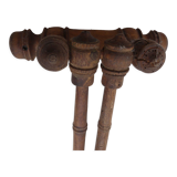 Old wooden towel rack bamboo style 2 arms