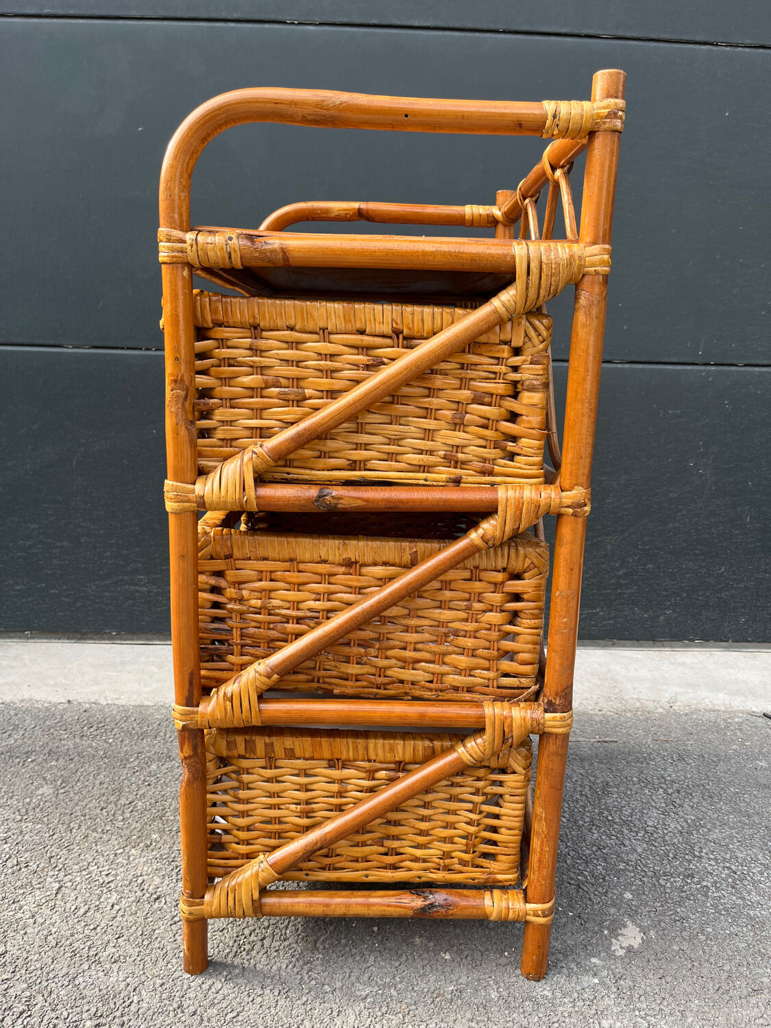 Rattan chest of drawers