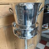 Vintage champagne bucket holder in silver metal