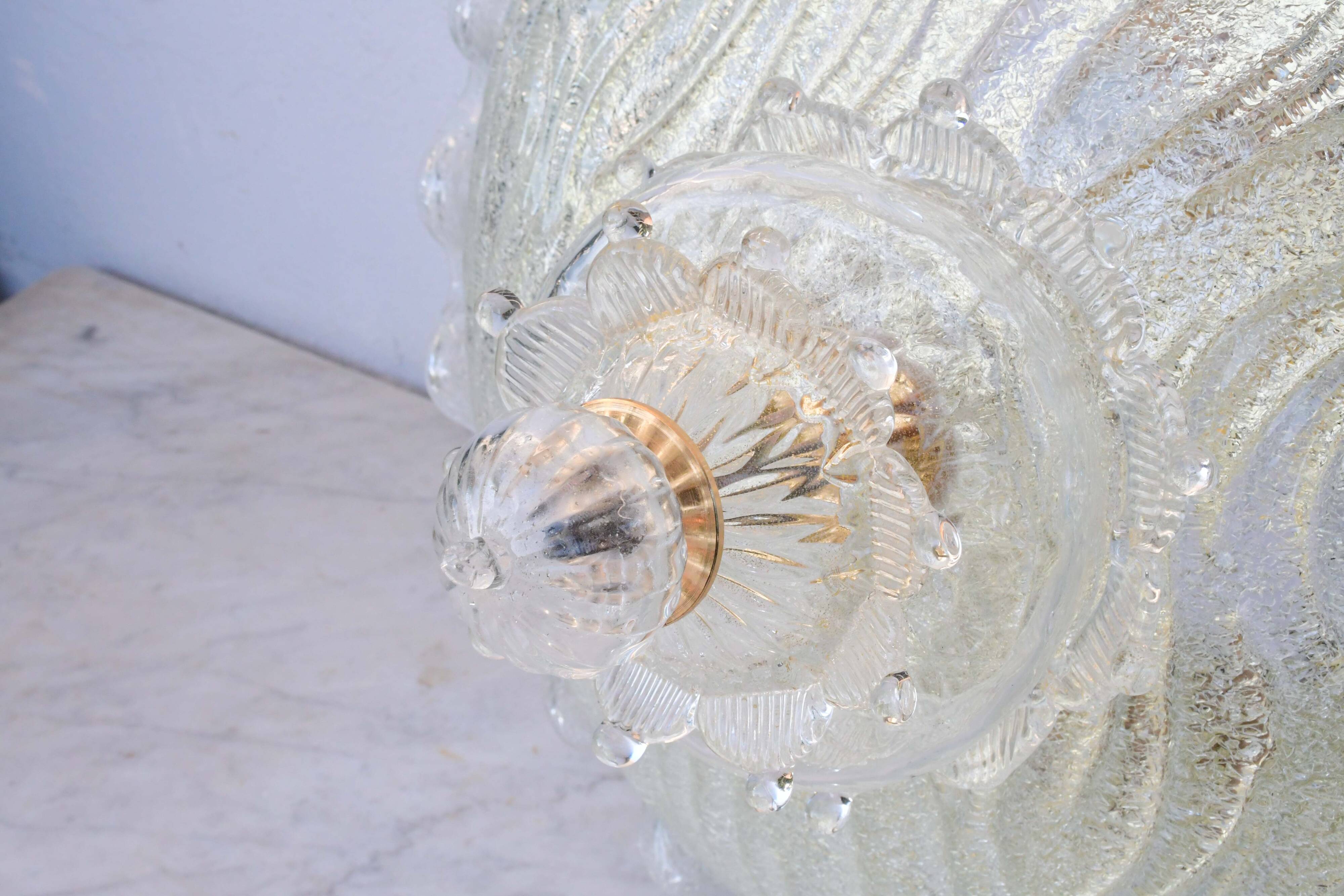 "The Crown" Charming Italian Murano Glass Ceiling Fixture, Murano, 1970