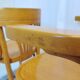 Set of 4 Vintage Bentwood High Pub Chairs with Armrests / Natural Wood Colo
