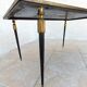 1960s metal and smoked glass coffee table