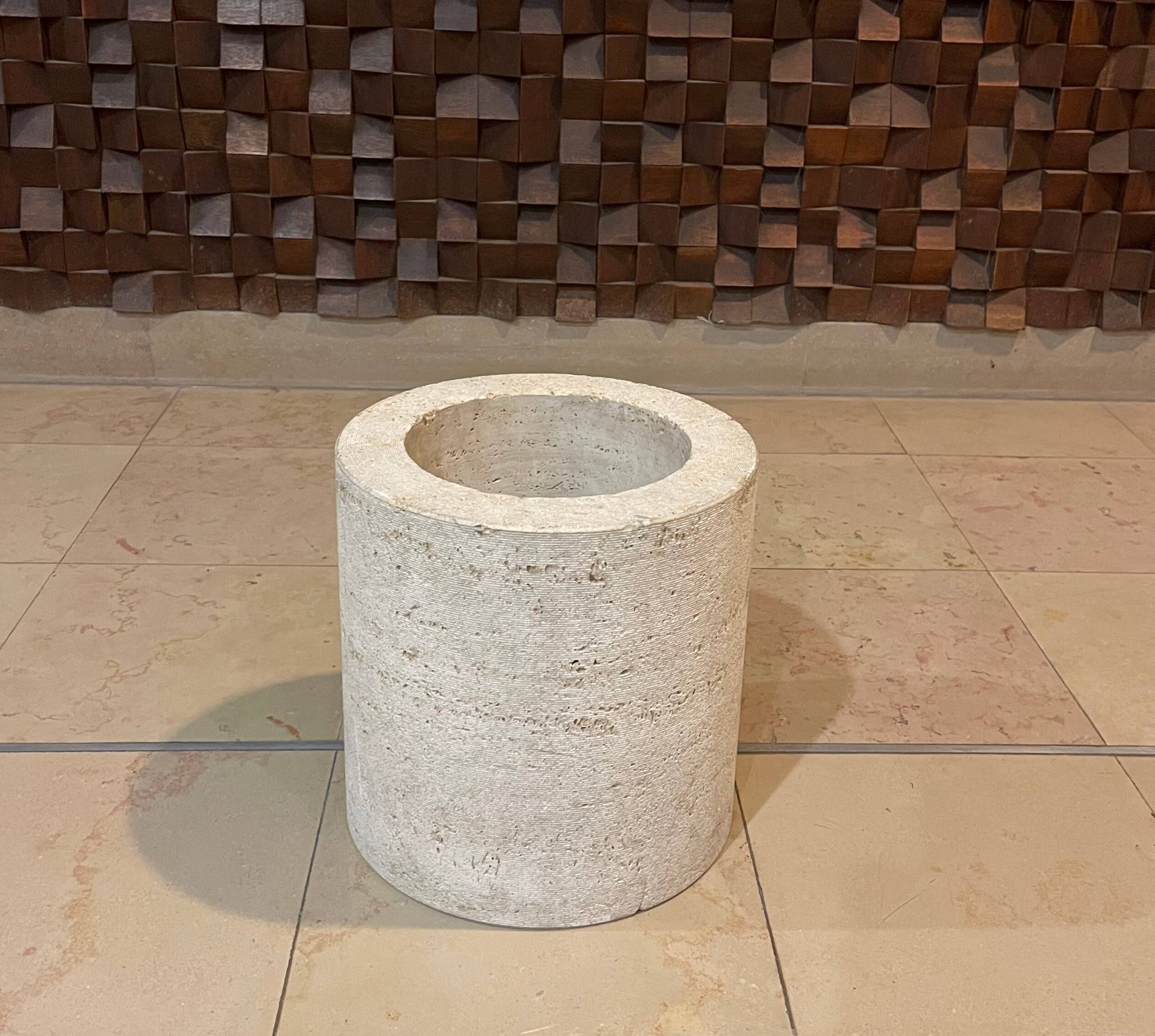 Travertine coffee table by PA Giusti and E. Di Rosa for Up&Up, Italy