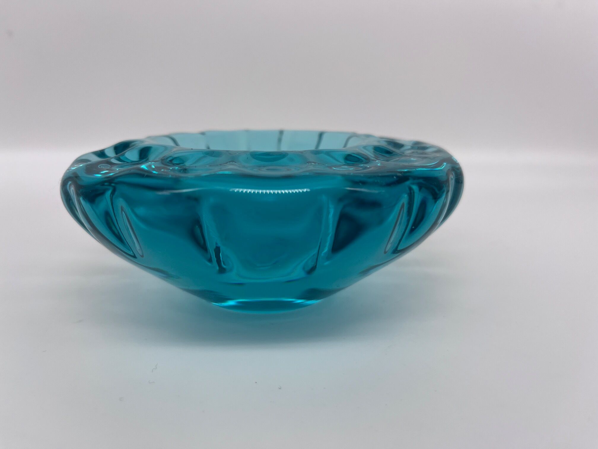 Empty blue crystal pocket