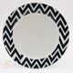 6 Porcelain dessert plates. Monochrome.