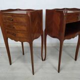 Pair of marquetry bedside tables