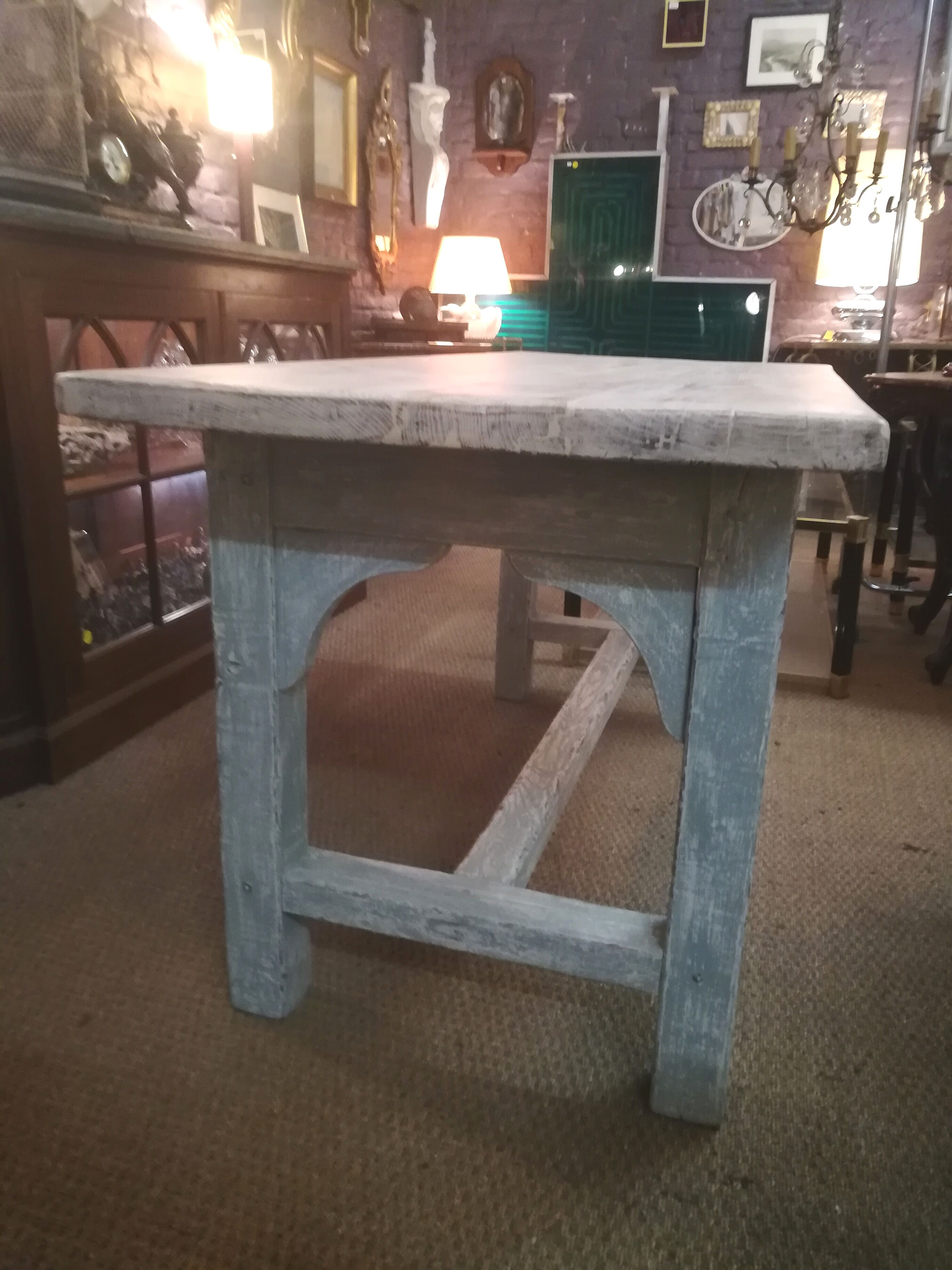 Patinated farm table