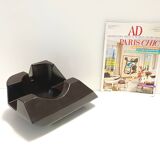 Brown Glazed Ceramic Trinket Bowl or Sculpture, Italy