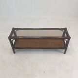 Italian Bamboo and Rattan Coffee Table, 1980s