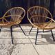 Pair of "shell" armchairs 50s / 60s