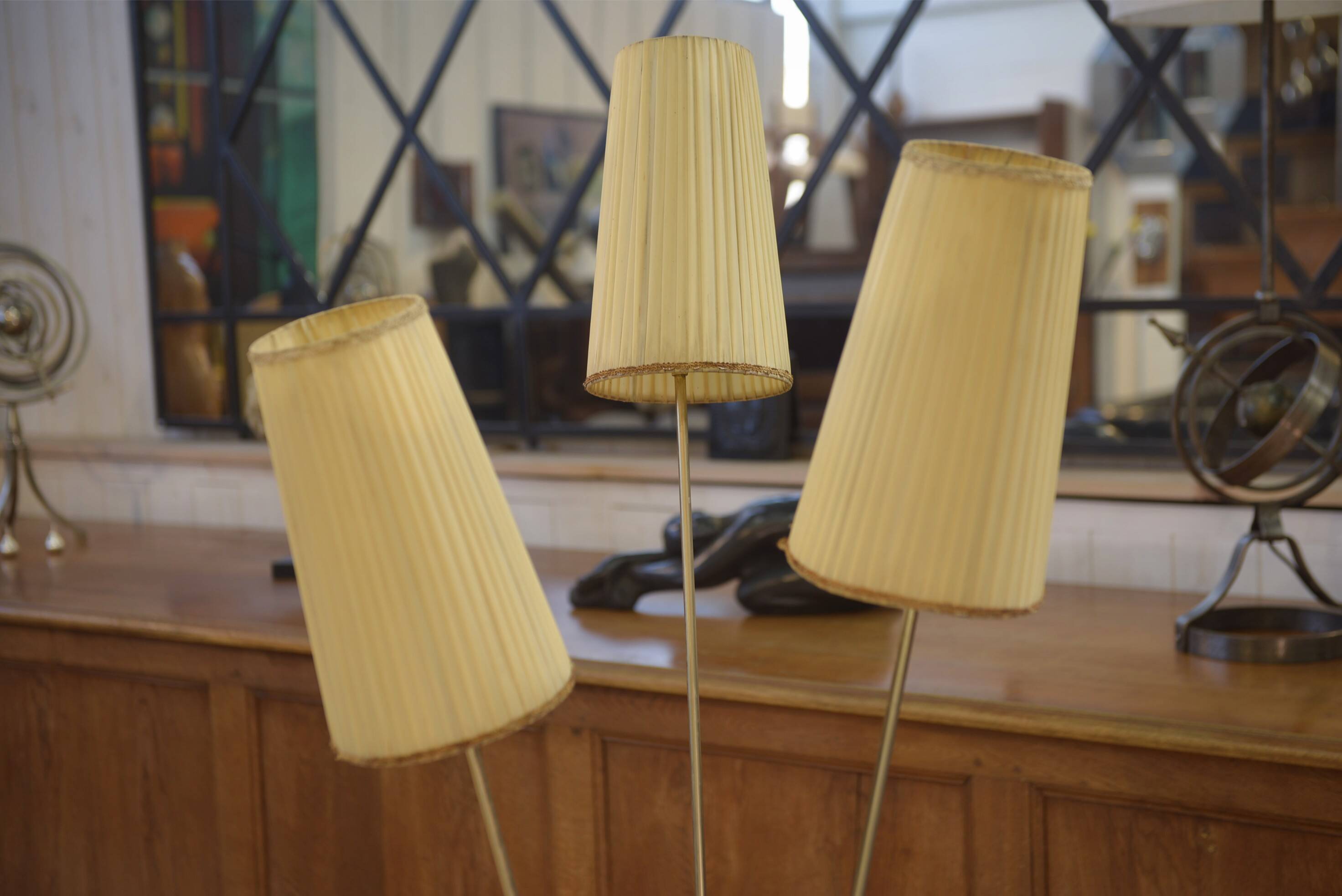 1960s design three-armed floor lamp