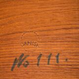 Rolling table, service, Danish expandable and double-level, teak 1960.