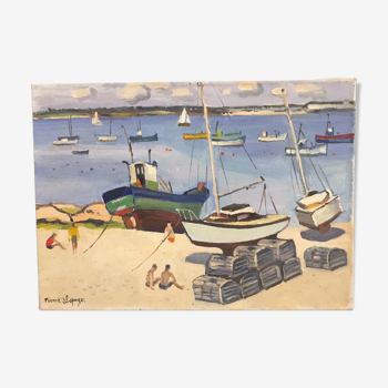 Peinture bord de mer signé Pierre Lepage