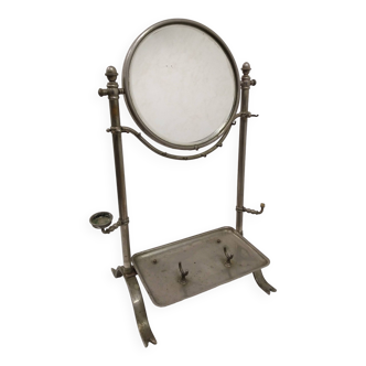 Nécessaire de rasage / miroir de barbier ancien