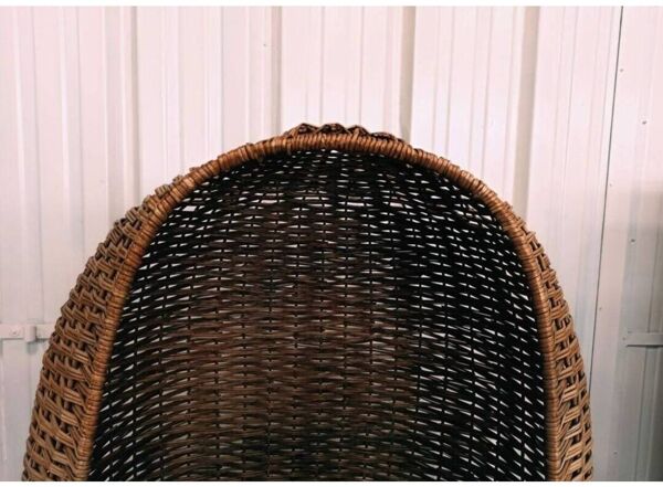Cabine de plage osier rotin vintage fauteuil Emmanuelle