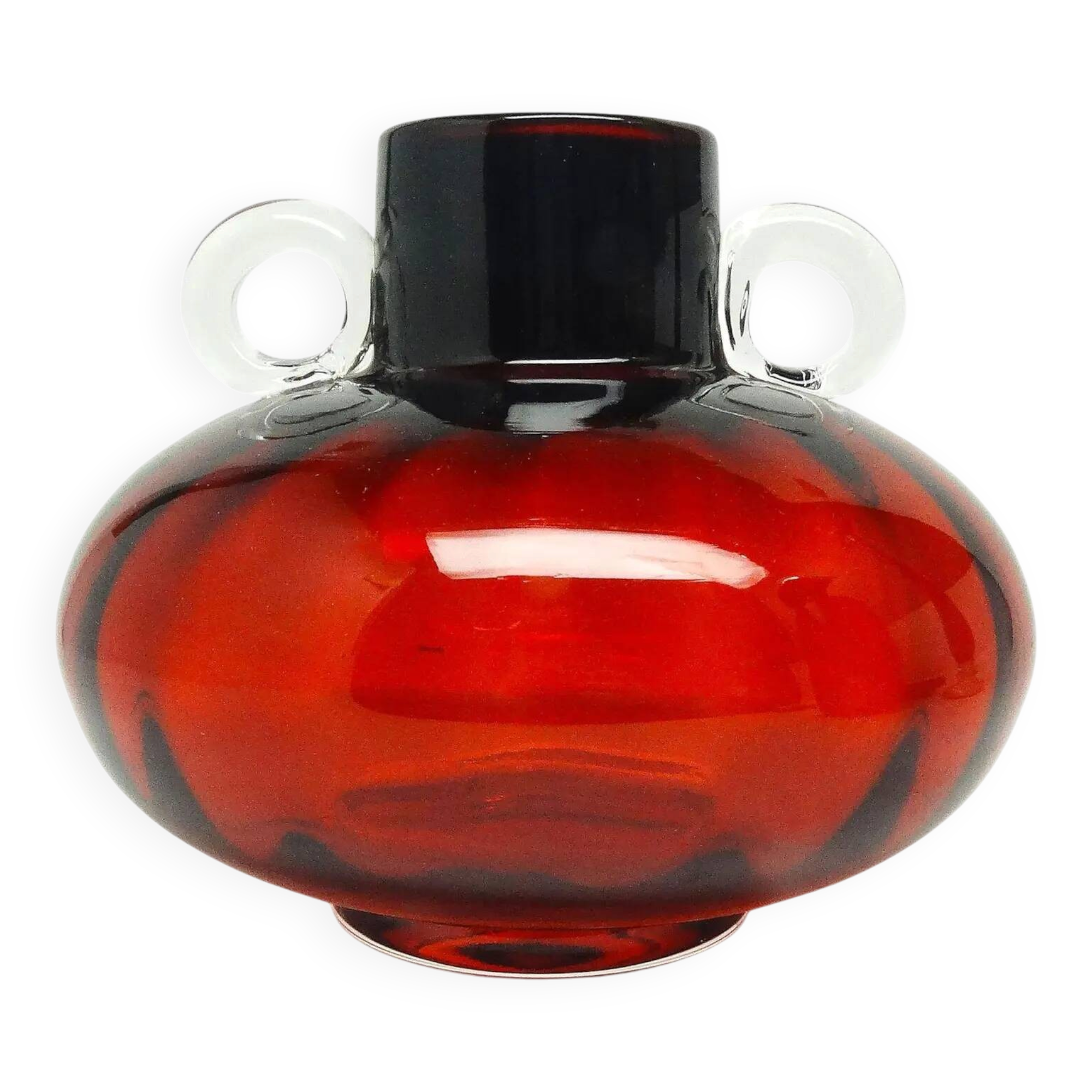 Mid-century modern vase, glass, Poland, 1970s