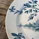 Small plate iron earth Jules Vieillard Bordeaux decorative blue