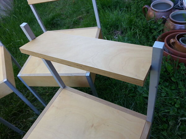 Série de 4 chaises suisse 1980