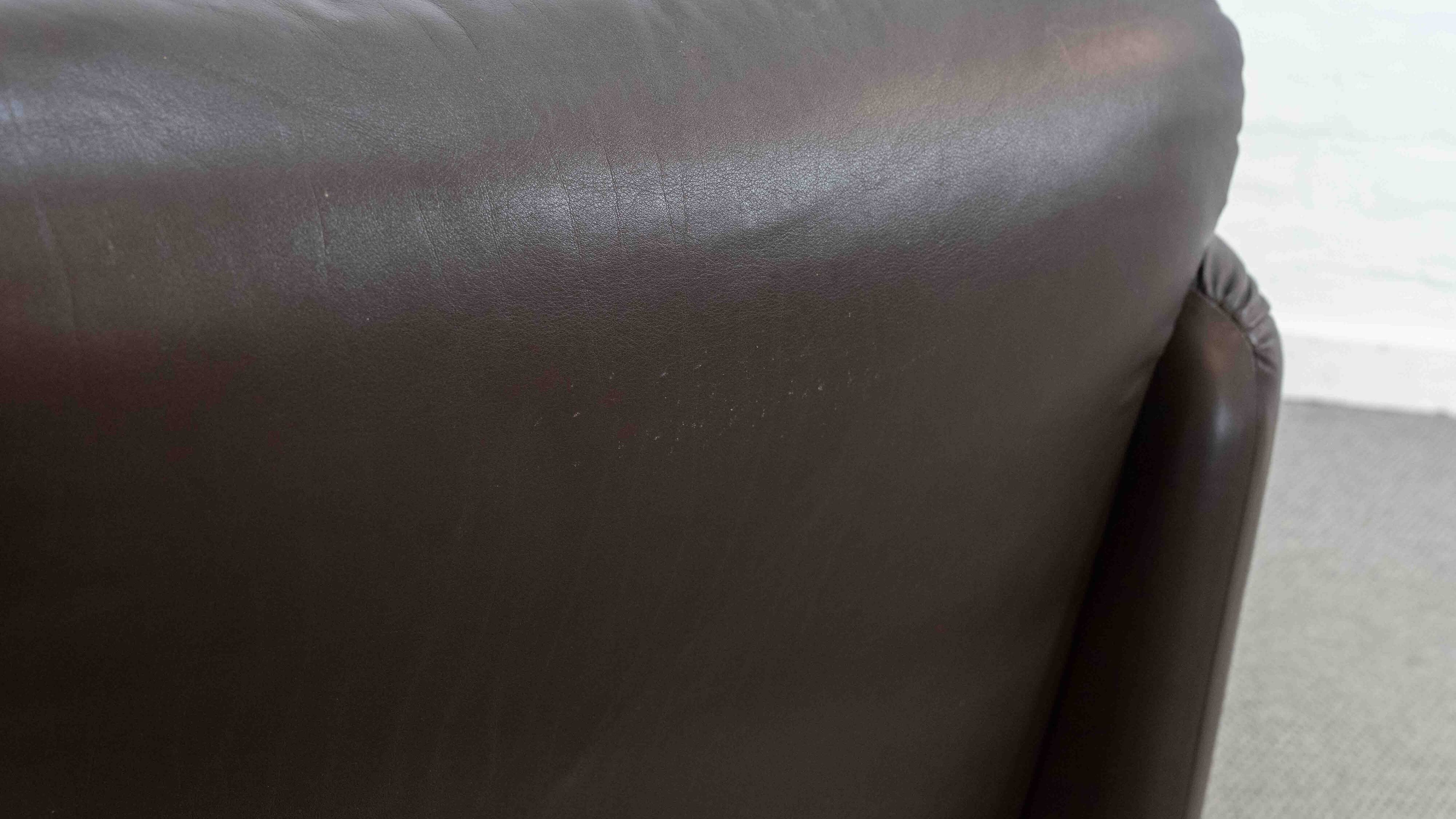 Cassina Maralunga 3seat-Sofa in darkbrown leather by Vico Magistretti