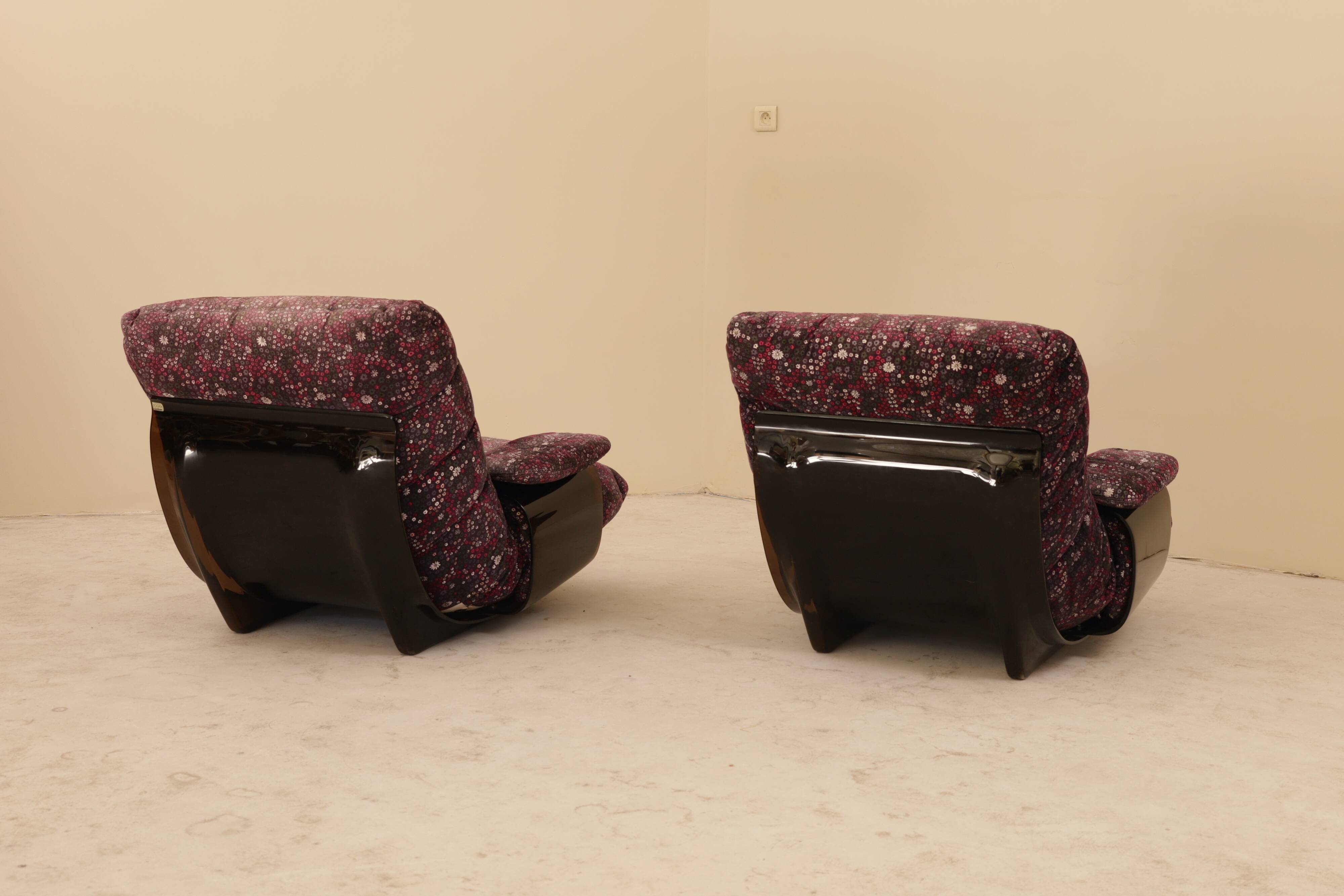 Marsala Lounge Chairs, Ligne Roset, Altuglas, Michel Ducaroy, 1970s