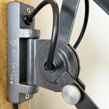Dark Grey Industrial Scissor Wall Lamp from Elektroinstala, 1960s
