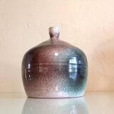Soliflore ball vase in polychrome ceramic / 70s-80s