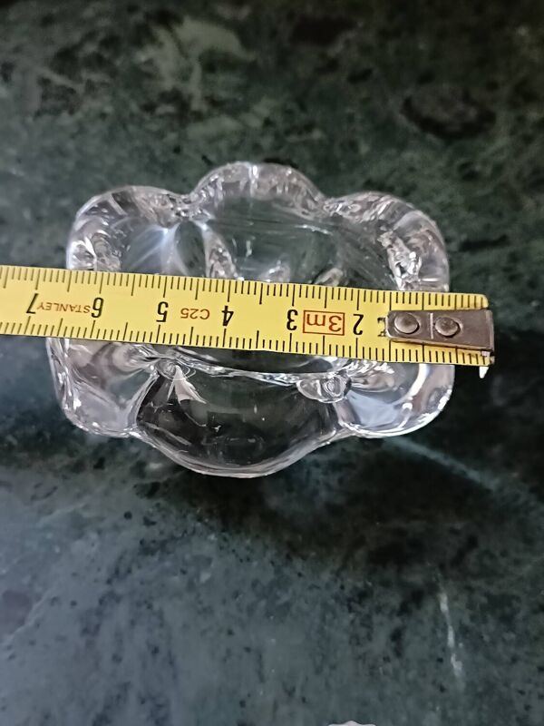Paire de saleron en cristal Daum