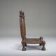 Early 20th century handmade low cedar chair, Nuristan, 1890s