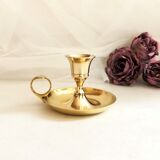 Gilded brass hand candle holder