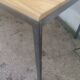 Industrial wood and metal farm table