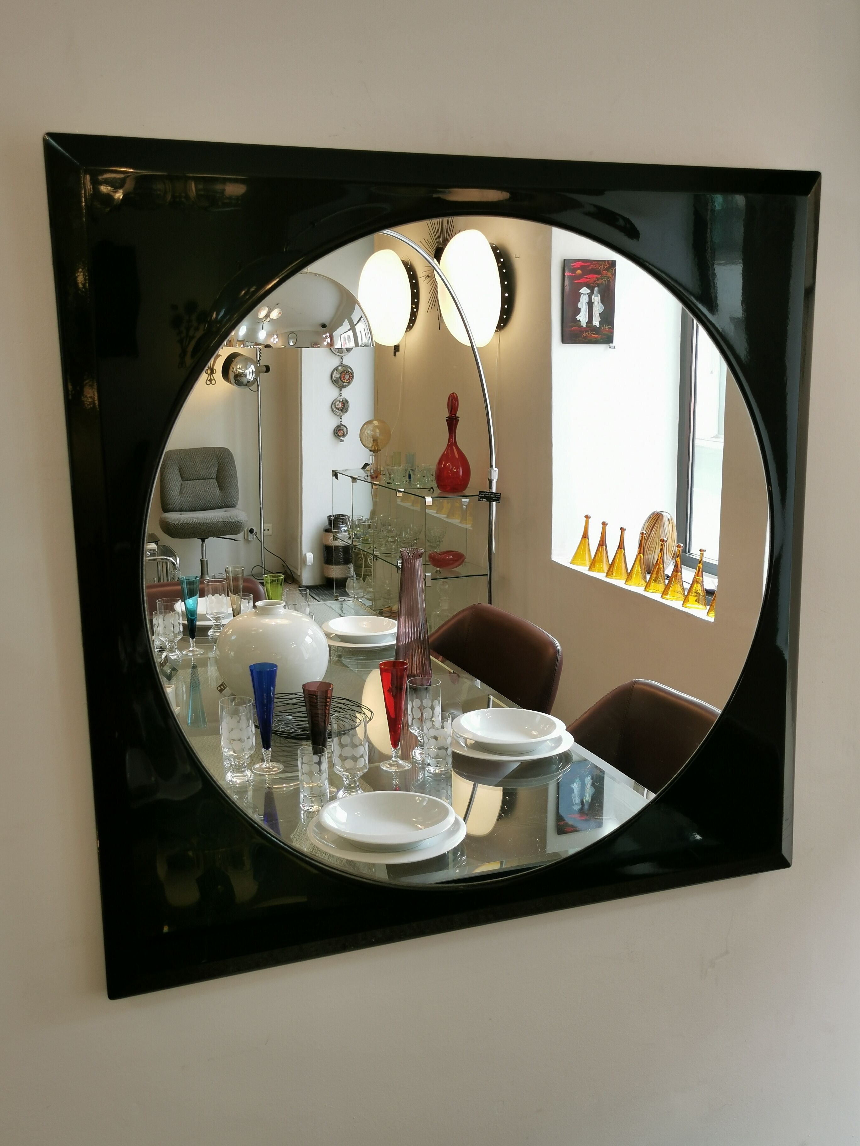 Italian design mirror XL vintage 80s