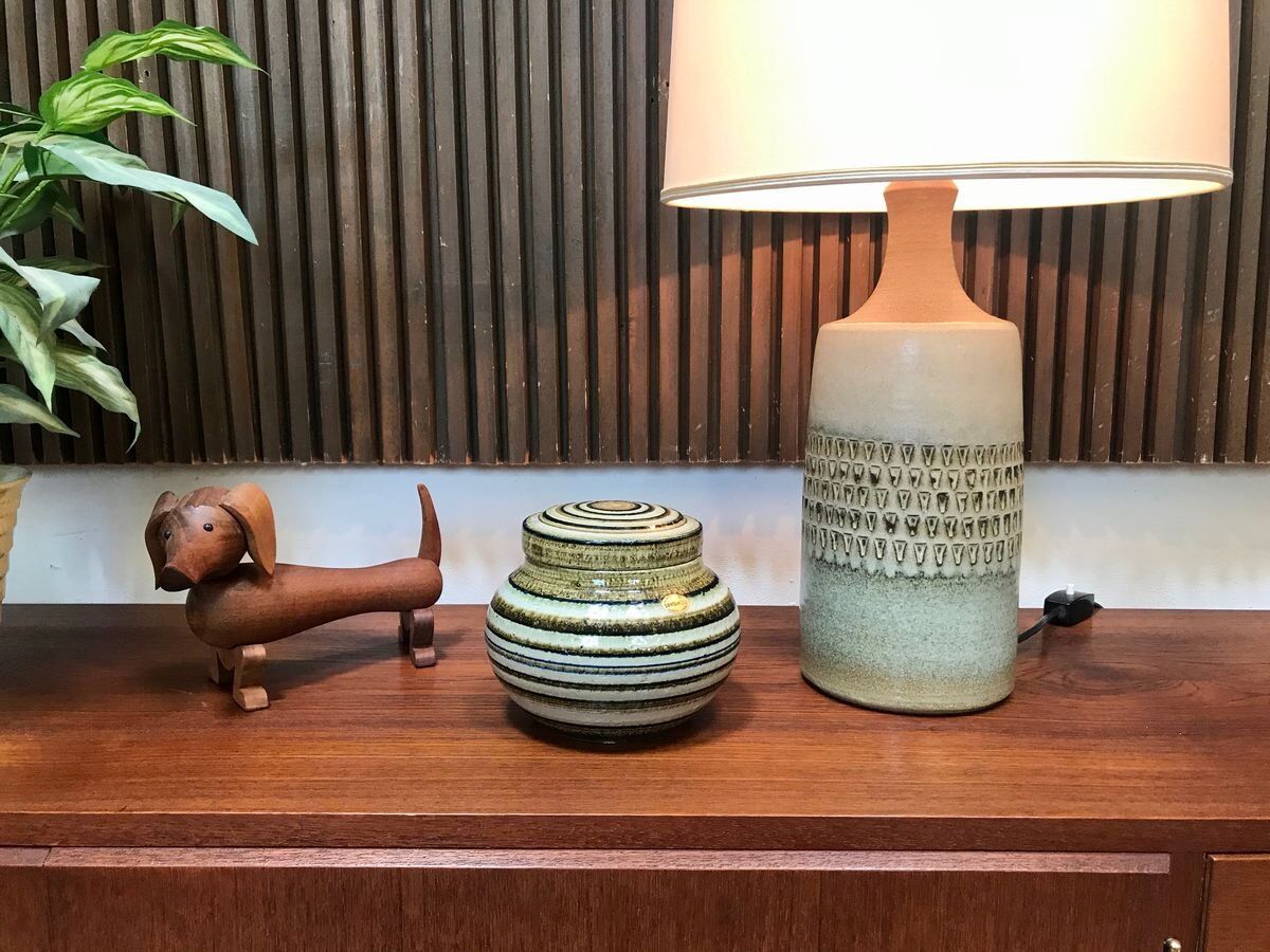 Ceramic Table Lamp from Søholm Stoneware, 1960s