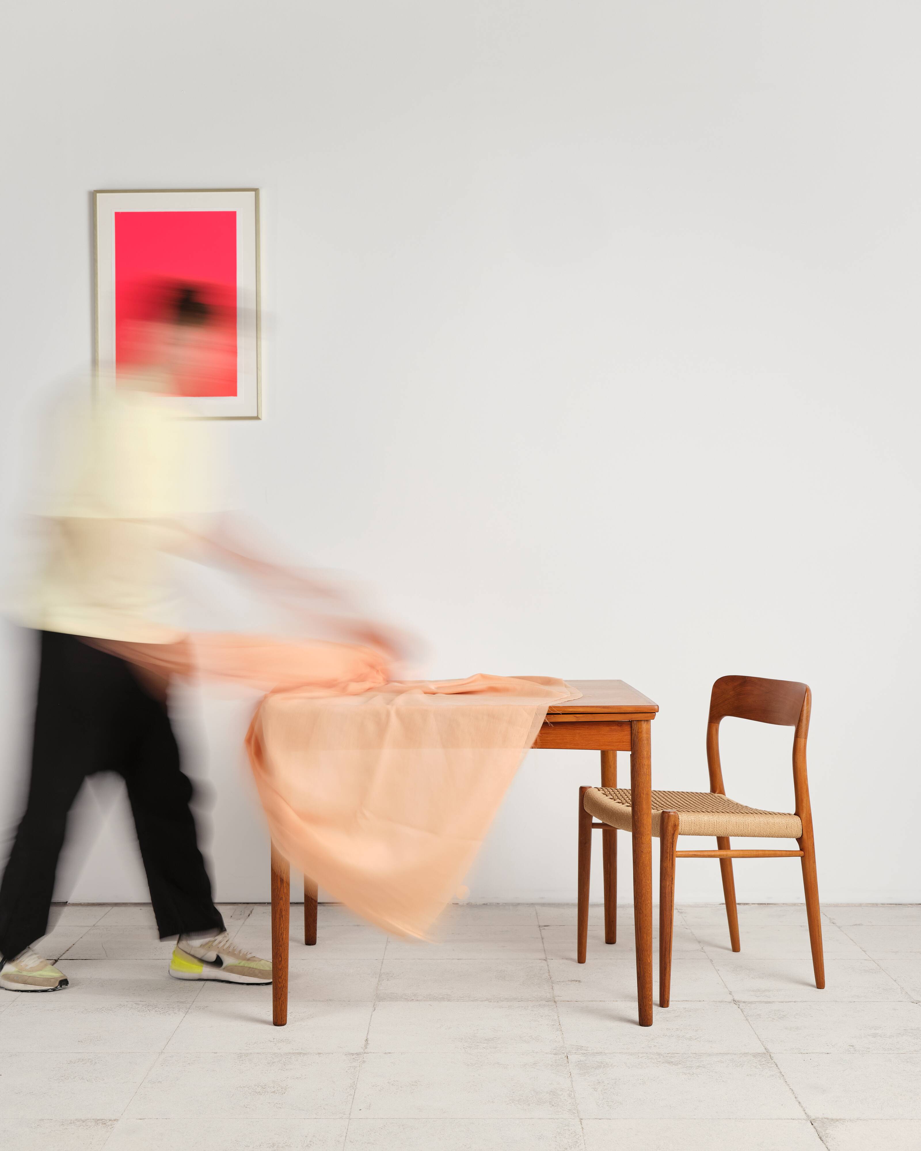 Extendable teak table by Poul Hundevad, Denmark