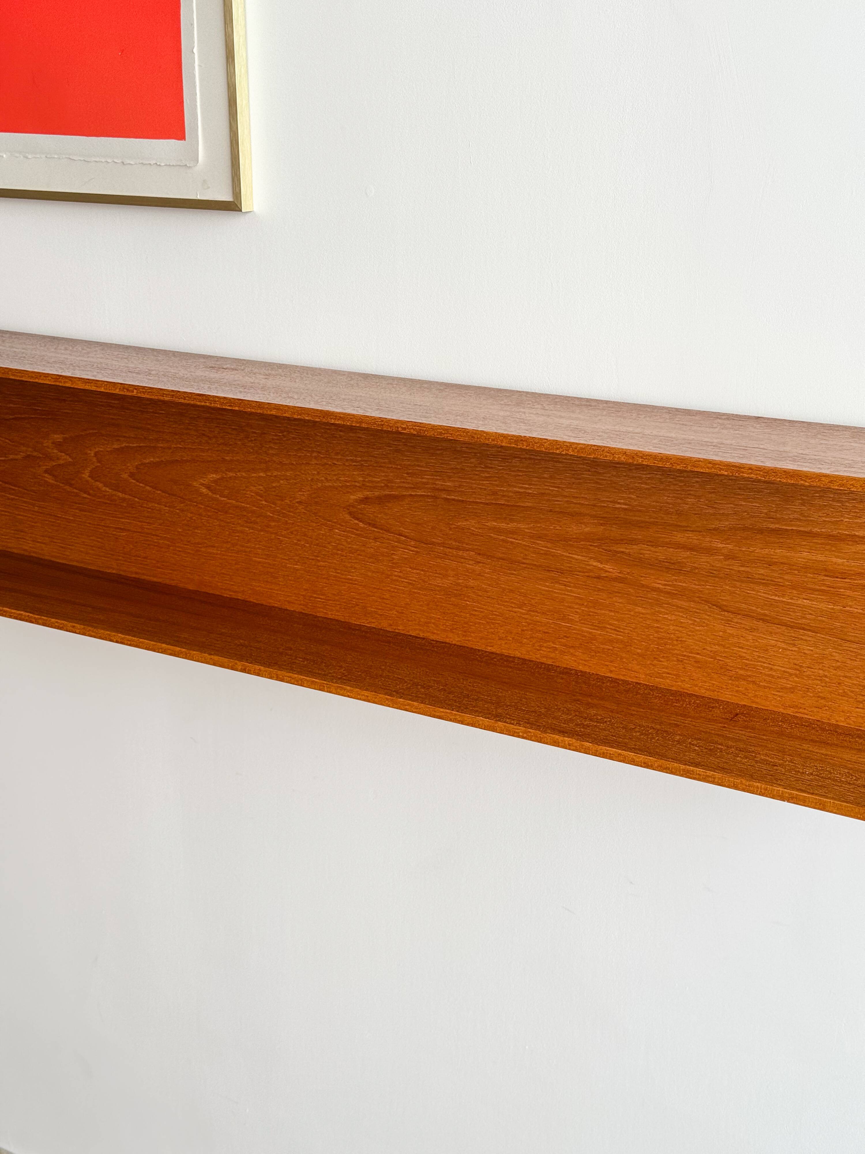 Teak wall shelf by Wilhelm Renz for Walter Wirz Mid Century Design