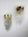 Pair of cascade wall lights by Venini, Murano glass, Italy, 1970s