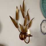 Gold metal leaf wall light