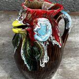 Vallauris Ceramic Rooster Pitcher - 1970s - H 20 cm