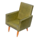 Vintage children's armchair in green skai