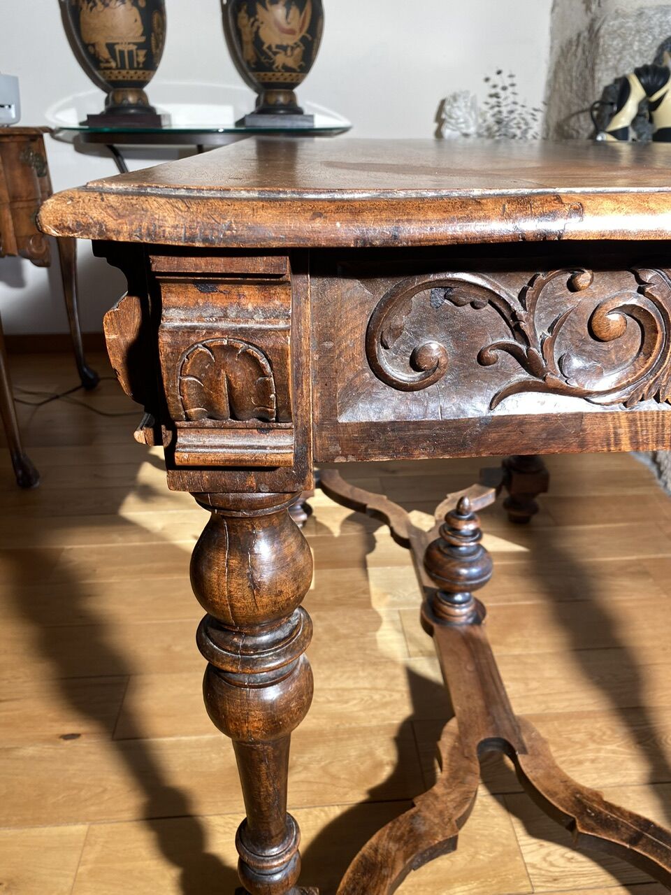 Louis XVIII style table, late 19th century