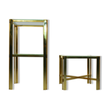 Pair of hollywood regency style side tables, 1970s