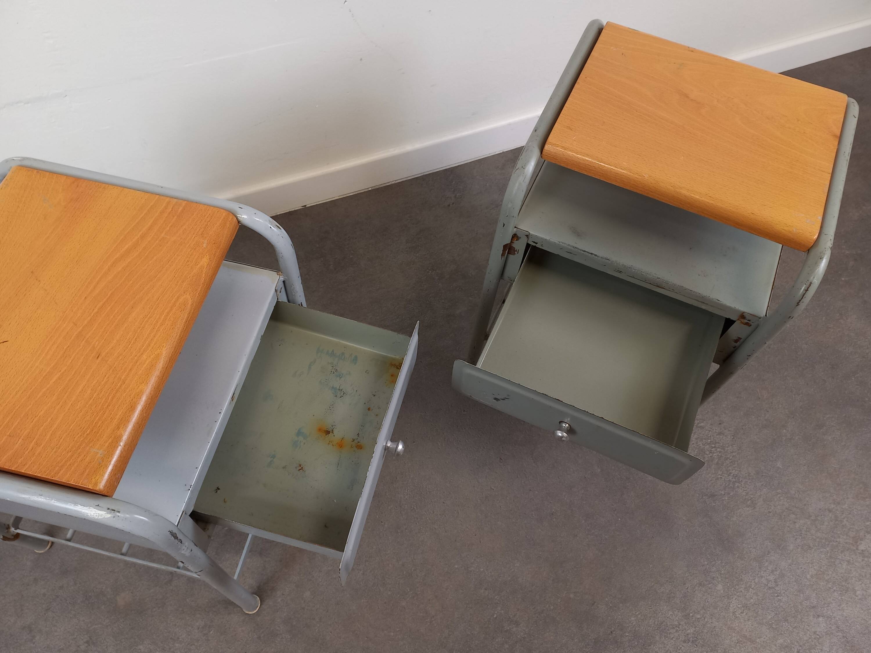 Pair of 50s bedside tables