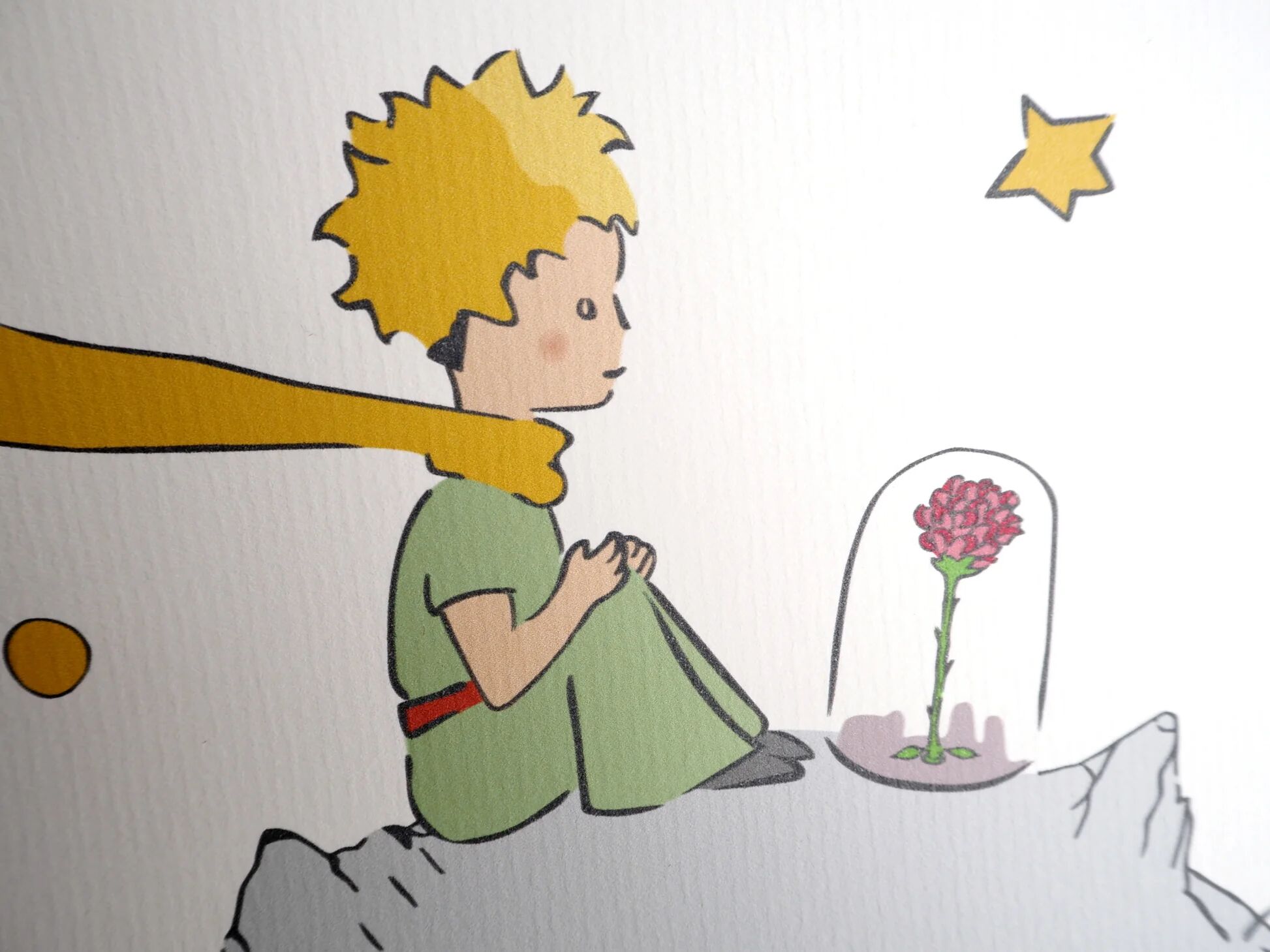 Antoine de Saint-Exupéry: The Little Prince Observes His Rose - Lithograph