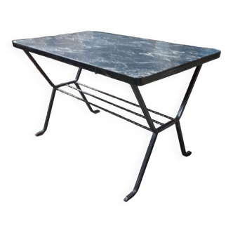 Small vintage coffee table metal legs