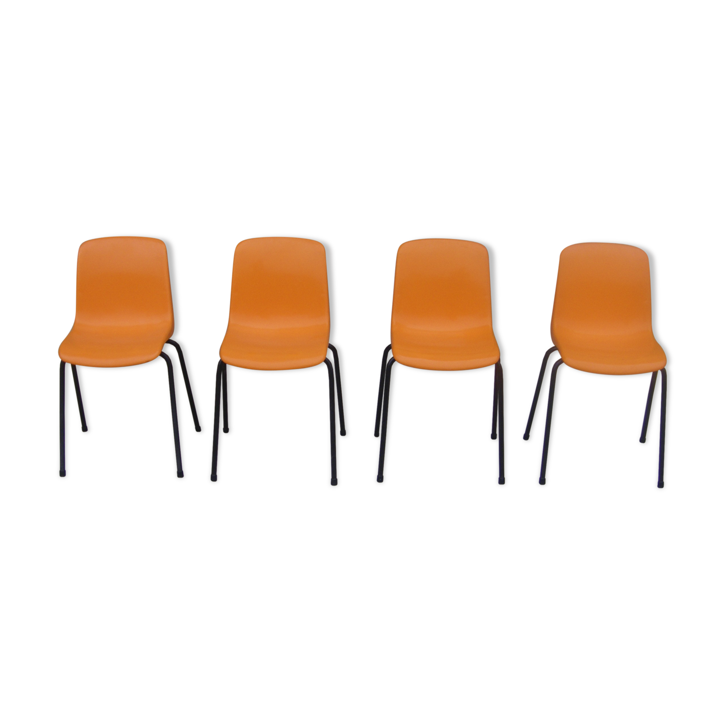 Chaise Haute Vintage 70 En Formica Orange Selency