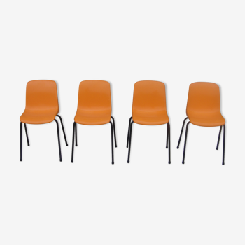Chaise Haute Vintage 70 En Formica Orange Selency Chaise Haute Vintage 70 En Formica Orange Selency