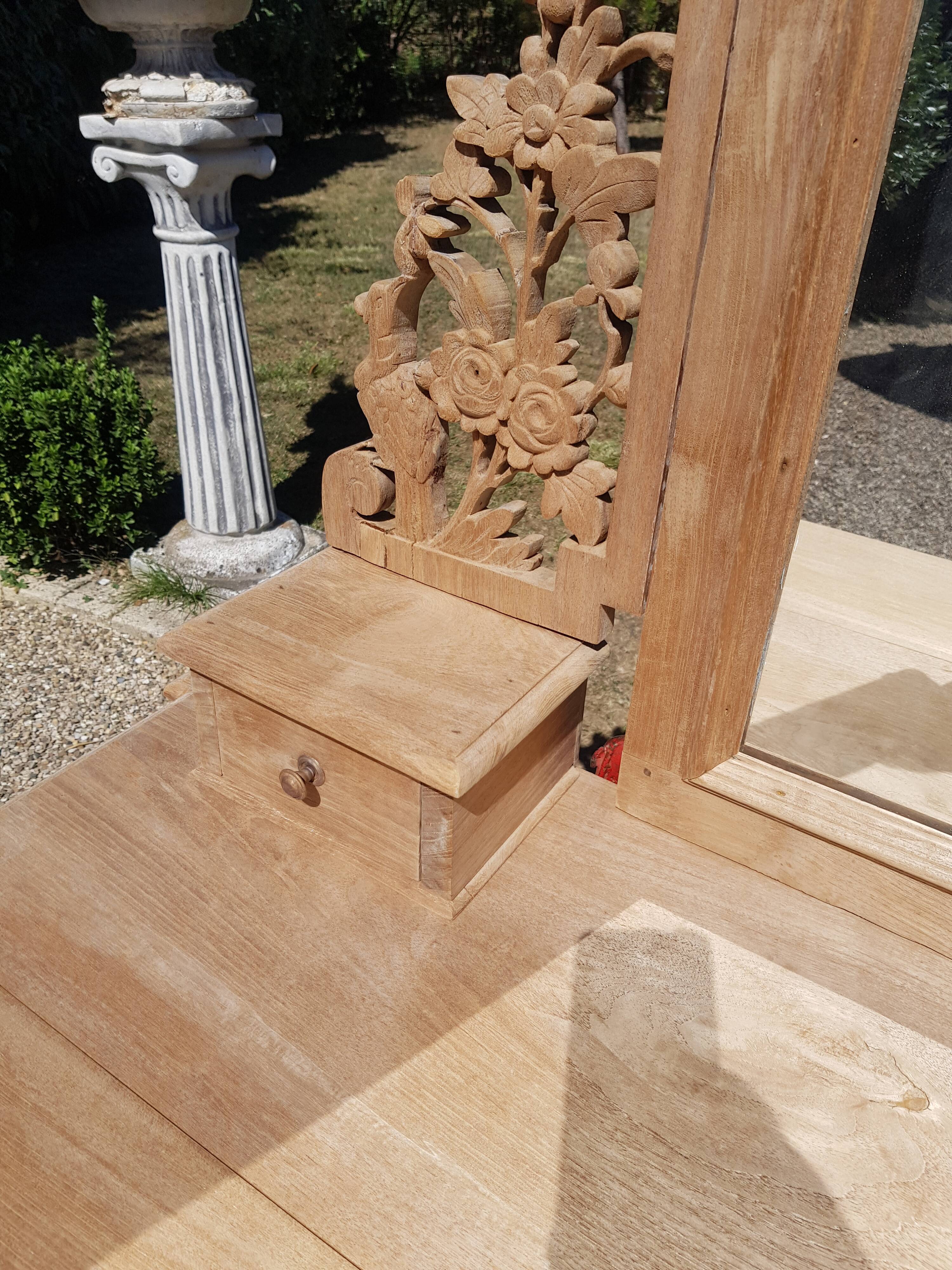 Raw oak dressing table